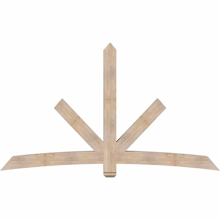 Ekena Millwork Alberta Smooth Timber Gable Bracket, Douglas Fir, 96"W x 56"H x 5 1/2"D x 5 1/2"F, 14/12 Pitch GBW096X56X0606ALB00SDF